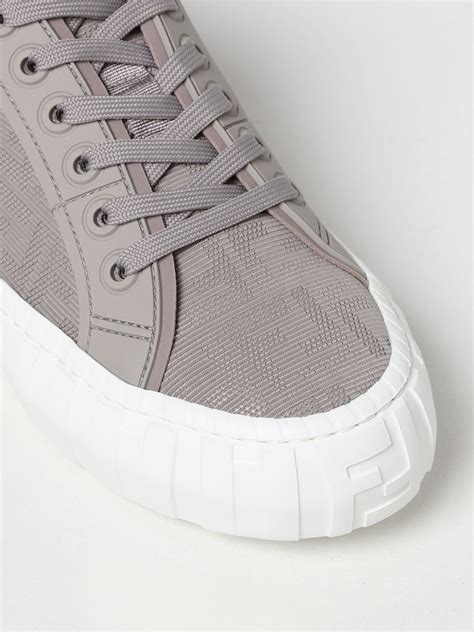 silver fendi sneakers|men's Fendi high top sneakers.